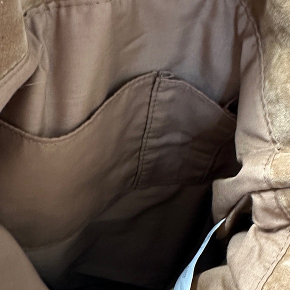 Roxy Faux Suede Tan Fringe Shoulder Boho Bag - Picture 10 of 10